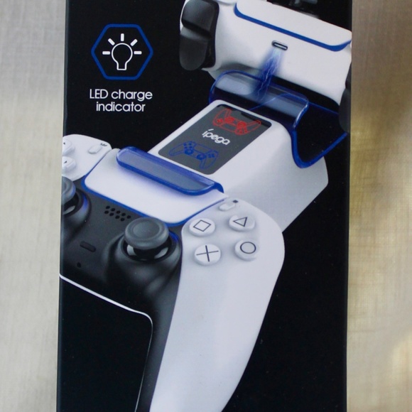 PS5 Controller Charger with Thumb Grip Kit, Dual Sense Charging Station - Picture 5 of 9